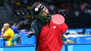 Meet Ibrahim Hamadtou - the table tennis player without arms at the Rio Paralympics