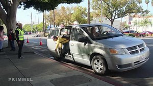 After more than a year of Zooming, parents are dropping their kids off at school like… | Jimmy Kimmel Live