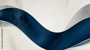 Minimalist navy blue wave design on a textured canvas background, combining simplicity with modern art.