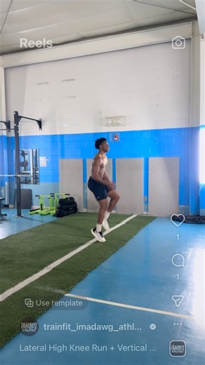 Coach Bruce on Instagram: "Lateral High Knee Run + Vertical Focus Straight leg bounds into a sprint + Resistance Band Crossover run + Resistance Band Lateral Shuffle Lateral High Knee Run Purpose: • Hip flexor strength & reactivity • Lateral coordination + rhythm • Pelvic control while moving side to side • Preps athletes for change of direction Coaching Cues: • Tall posture • Knee drives up, not forward • Quick ground contact • Stay light and elastic ⸻ Vertical-Focus Straight Leg Bounds → Sprin