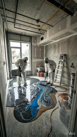 From Dusty Bedroom to Luxury Epoxy Masterpiece 😱✨ #shorts #epoxyfloor