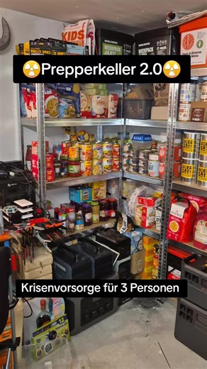 Prepperkeller 2.0... Krisenvorsorge für 3 Personen für den notfall #viral #follow #like #foryou #meme