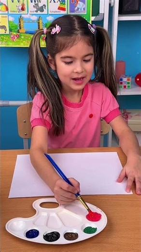 💖 Whimsical Heart Art with Mom’s Makeup! 🎨 #shorts #creativefun