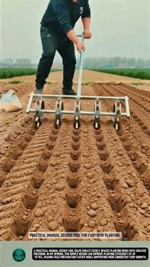 Practical Manual Seeder Tool for Fast Row Planting #tools