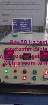 8kv,50 Hz test elostomer cable with copper cable, 24 hrs room tem