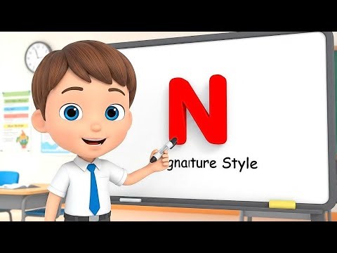 Signature for letter N | N signature style | N letter signature style