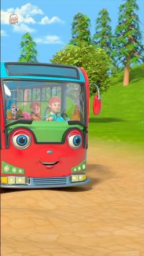 Wheels on the Bus Go Round and Round #nurseryrhymes #kidssongs