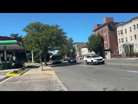 BEE-LINE BUS NEW FLYER XDE60 Route 91 To PLAYLAND #323 YONKERS AVE YONKERS 91 ELECTRIC HYBRID BUS