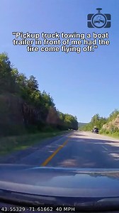 Pickup truck towing a boat trailer in front of me had the tire come flying off. | Dashcam Lessons