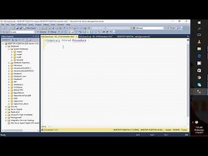 temporary stored Procedure in Sql server