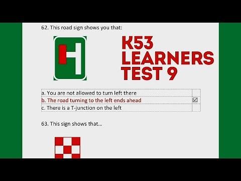 Test 9 | K53 Learner's Test Question & Answer | HOW TO PASS YOUR K53 Learners License Test 2024