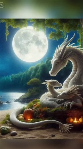 A Gorgeous Family in The Magical 🧙‍♀️ Night #dragon #magicaldragons #family #magic | Magical Dragons