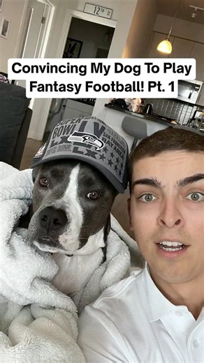 Attempting To Get My Dog to Play Fantasy Football... Expected results. #fantasyfootball