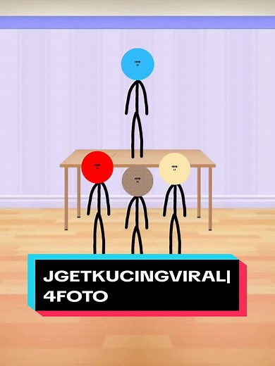Stickman Template Capcut Battle 4 People