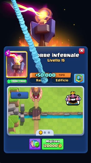 hunter lvl15 and infernal tower level 16 clash royale