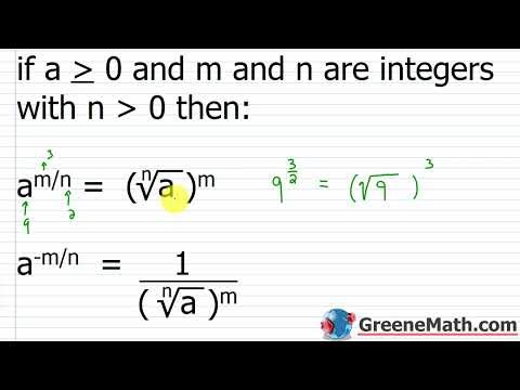 Algebra 1 Lesson #59 How to Simplify with Fractional Exponents