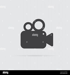 Video camera icon in flat style isolated on grey background. For your design, logo. Vector illustration Stock Vector Image & Art - Alamy