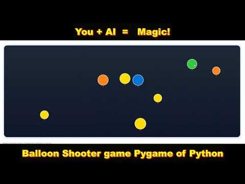 Balloon Shooter | Click on the flying balloons Pygame of Python | Just Copy/Paset/Save/Run