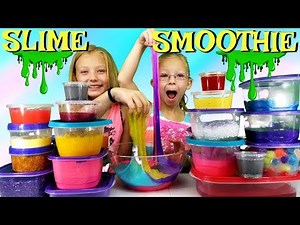 Mixing ALL MY SLIMES! Giant DIY Slime Smoothie!