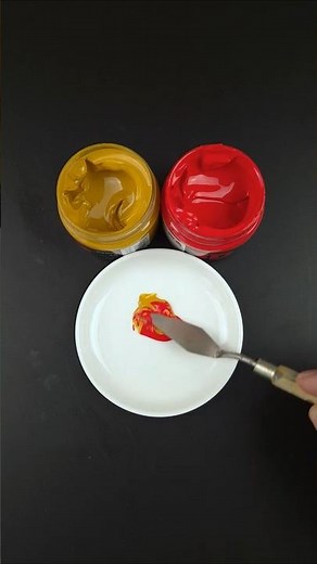 Yellow Ochre + Scarlet Color Mixing
