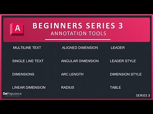 AutoCAD Beginners COURSE 3/5 - Annotation Tools