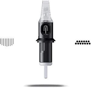 Cheyenne Capillary Tattoo Cartridge Needles, Disposable, Professional Tattooing Supplies, Box of 20 Pcs, #12 (0.35mm) 13 Textured Magnum Long Taper (4.5 mm)