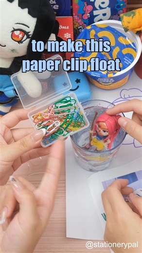 Stationery Pal📝 | Make this paper clip float on water! . 🎈Get great deals for washi tapes, pens, brush pens, and much other stationery at our shop. Click the... | Instagram