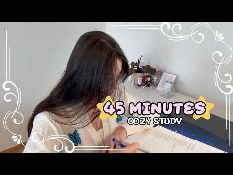 45 MIN COZY STUDY WITH ME | B2 German, Music, Deep Focus