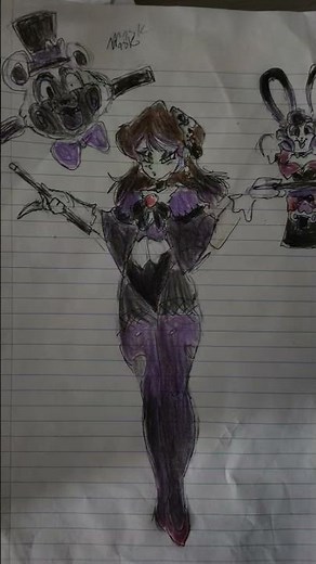 Funtime Freddy redesign and Millie Fitzimmons #traditionalart #art #fnaf #funtimefreddy #millie
