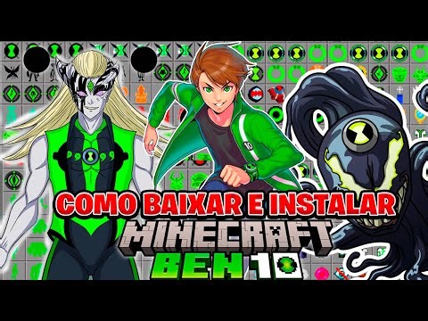 COMO BAIXAR E INSTALAR ADDON BEN 10 V18 NO MINECRAFT PE NO CELULAR !! (FACIL E RAPIDO )
