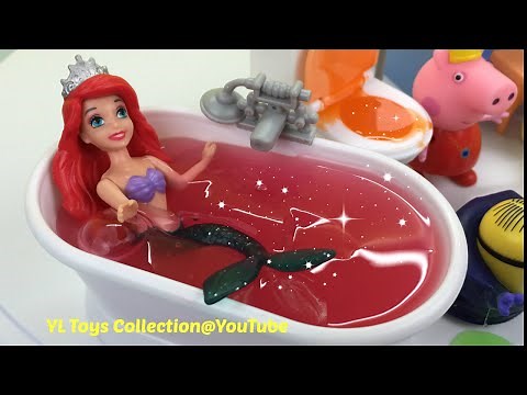 Slime Surprise Toys with Ariel Mermaid Peppa Pig Teletubbies Minions Toys
