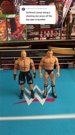 Brock Lesnar Shooting Star Press to Gunther!!!! #wwe #brocklesnar #gunther #fyp