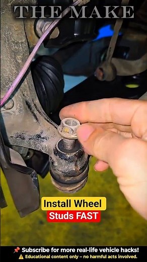 🔥Stop Stripped Wheel Studs! Easy Trick to Install Like a Pro#DIYCarRepair #WheelStudHack