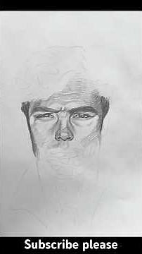 Processing of pencil portrait drawing part 1#portraitdrawing #pencilportrait