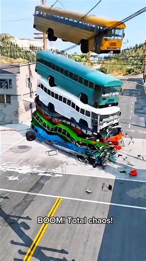 Impossible Car STACK Challenge! 🚗🚌 #Shorts