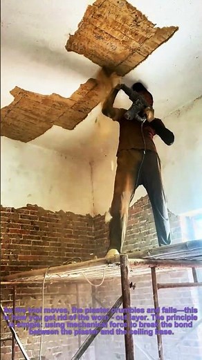 Removing Ceiling Plaster for Renovation