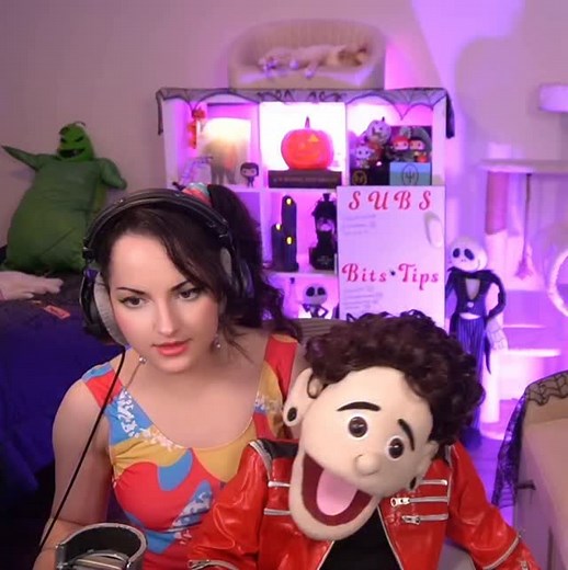 7.3K views · 7.1K reactions | The Stroke during our 80’s cosplay streamcatch Gosh LIVE on my improv ventriloquism streams落 | CaptainJen_E | Facebook