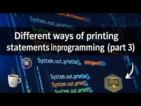 Different ways of printing statements in JAVA programming(Part 3)