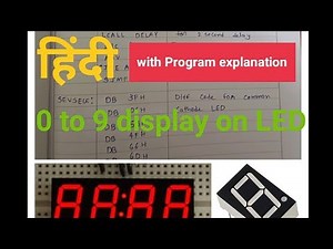 Seven segment LED display interfacing with microcontroller display 0 to 9 with some delay||8051