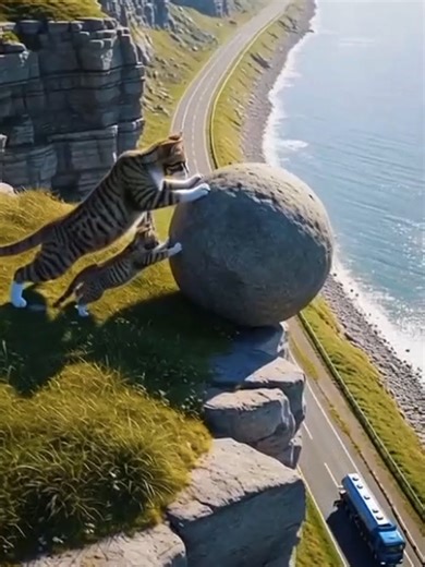 Heartwarming Story of Kind Cats Helping a Truck Driver