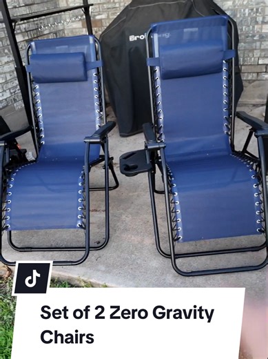Set of 2 Zero Gravity Chairs @Sweetcrispy Plus #ZeroGravityChair #backyard #patio #TikTokShopCreatorPicks