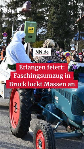 Der Faschingsumzug in Erlangen-Bruck war auch 2026 wieder ein riesengroßer Spaß. Ein ausführliches Video und viele, viele Fotos gibt es auf nn.de/ Erlangen #erlangernachrichten #nnde #erlangen #fasching | Erlanger Nachrichten