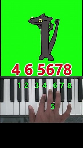 How to Play Toothless Dancing Meme Piano Tutorial #shorts #piano #tutorial