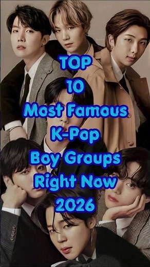 Top 10 Most Famous K-Pop Boy Groups Right Now (2026)#shorts #viralshorts #kpop #bts #straykids#txt