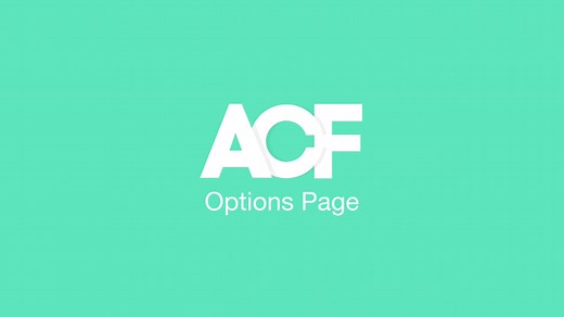 ACF | Options Page Addon