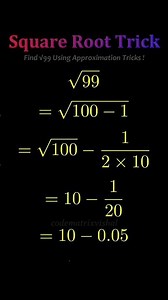 Square Root Trick Challenge Solve Faster Using Smart Math Logic #squareroot #mathtricks #shortsss