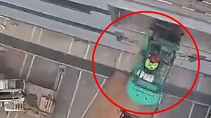 Horror moment forklift driver plunges to his death after platform gives way