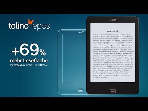 tolino epos: 7.8 inch E Ink HD display, Water Protection, smartLight and 8 GB