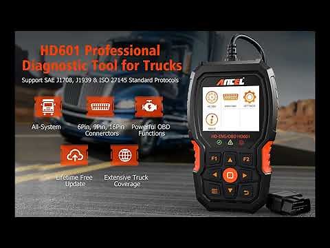 ANCEL HD601 Full System Heavy Duty Truck Scan Tool [2022 Elite Version]