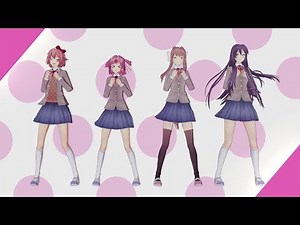 【MMD||Original motion】⌈ddlc⌋ A little bit of Monika